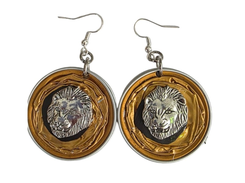 Coffee Pod Lion Earrings